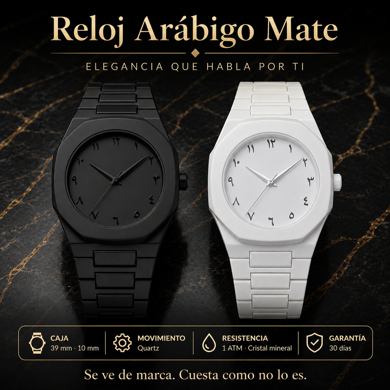 Reloj Arábigo Black™ | El reloj que transmite elegancia sin decir una palabra.
