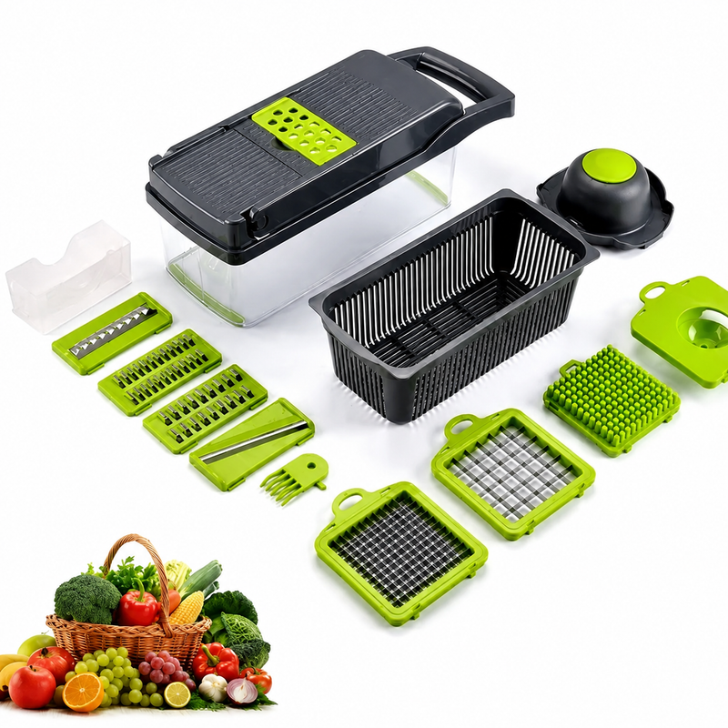 Mandolina MultiChef™ 15 en 1 |Corta, Pica, Rebana y Ralla Verduras en Segundos